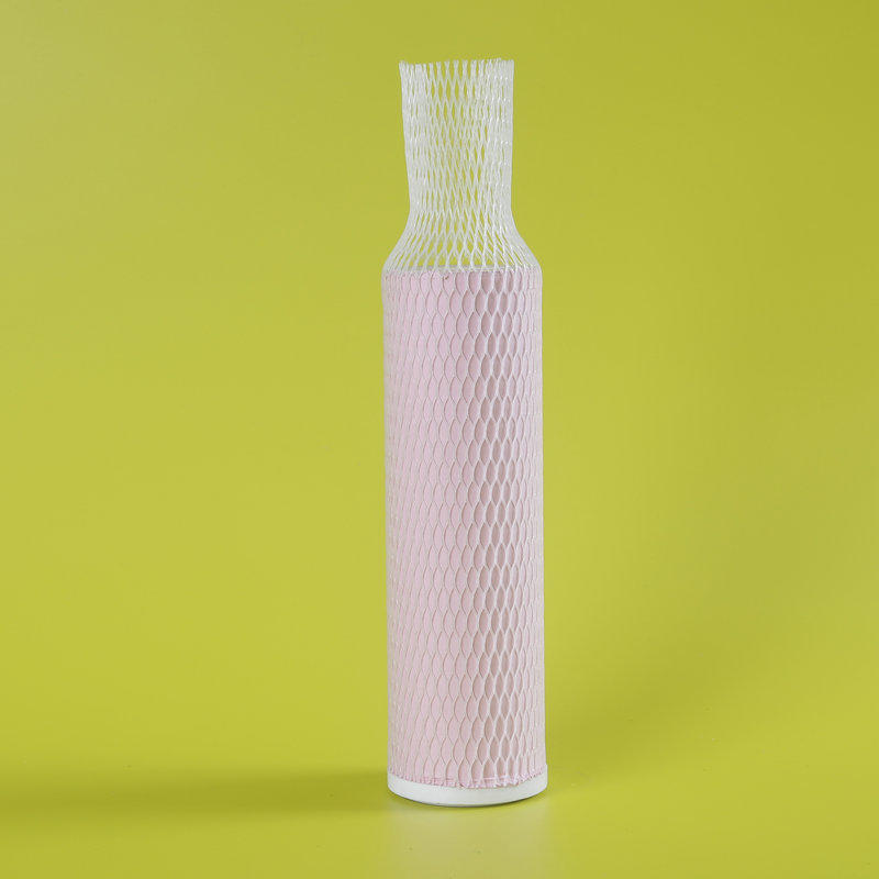 Lưới nhựa PE đàn hồi màu trắng Lưới bảo vệ chai rượu thủy tinh